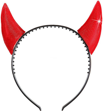 Reflexní čelenka pro dospělé s halloweenským motivem ďábelských rohů
