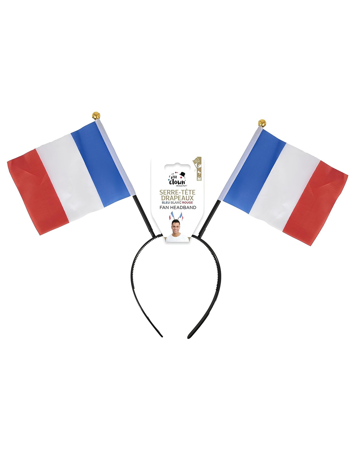 Čelenka s francouzskými vlajkami pro dospělé 