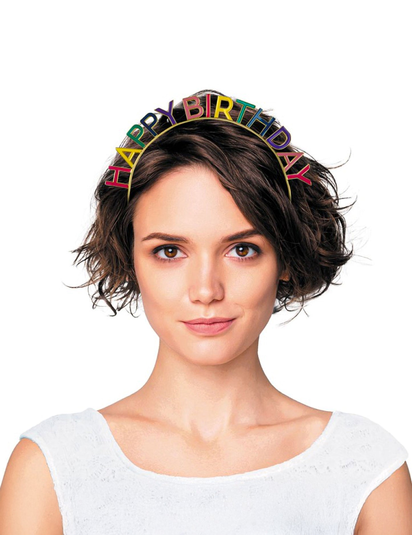 Vícebarevná čelenka k narozeninám pro dospělé