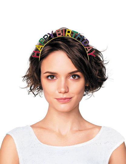 Vícebarevná čelenka k narozeninám pro dospělé
