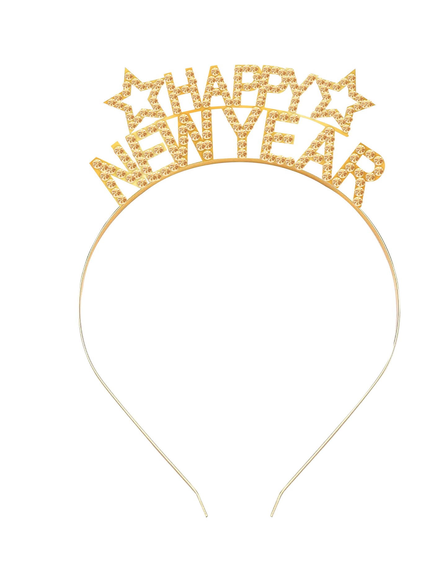 Čelenka pro dospělé s kamínky a šťastným novým rokem