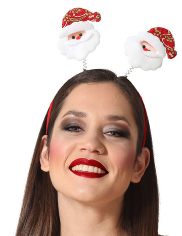 Weihnachtsmann-Haarreif für Erwachsene Accessoire rot-weiß