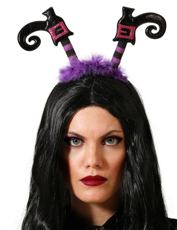 Čelenka pro dospělé s fialovými čarodějnickými nohami
