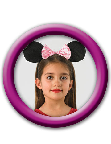 Čelenka pro dívky s flitry a ušima Minnie Mouse