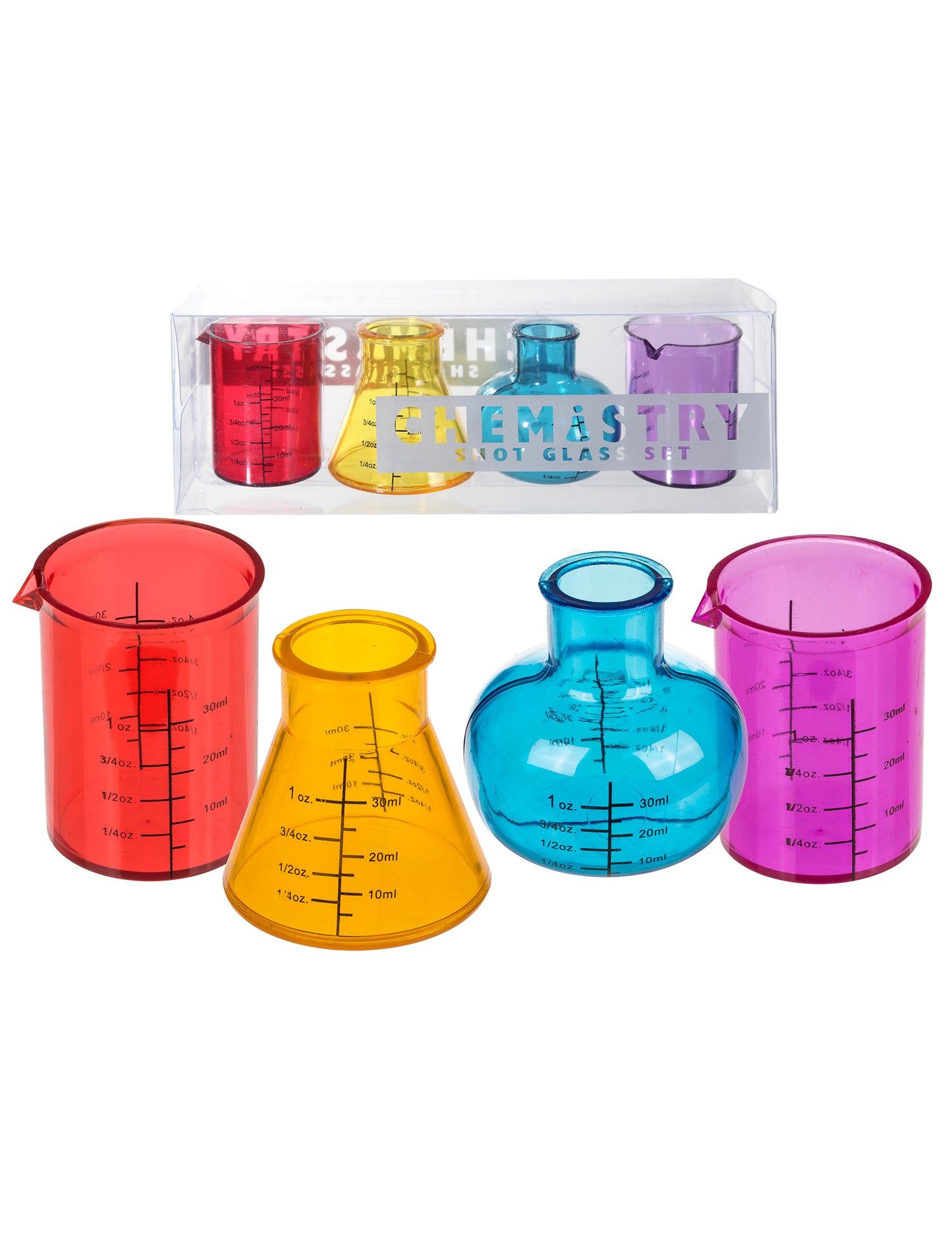 Sada 4 brýlí pro chemiky