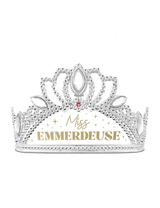 Detail diadému setu doplňky miss emmerdeuse šála a diadém