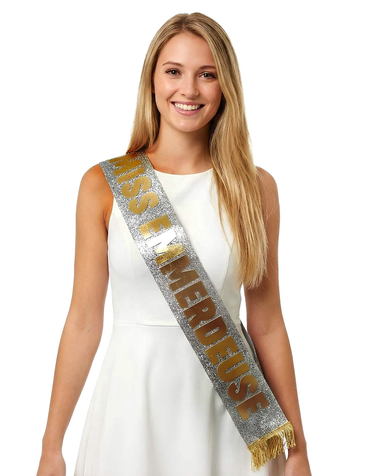 Detail šály ze setu doplňky miss emmerdeuse šála a diadém