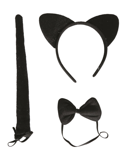 Détail des accessoires du set de chat noir