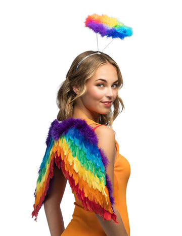 Set d'ange arc en ciel adulte