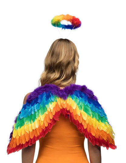 Set d'ange arc en ciel adulte
