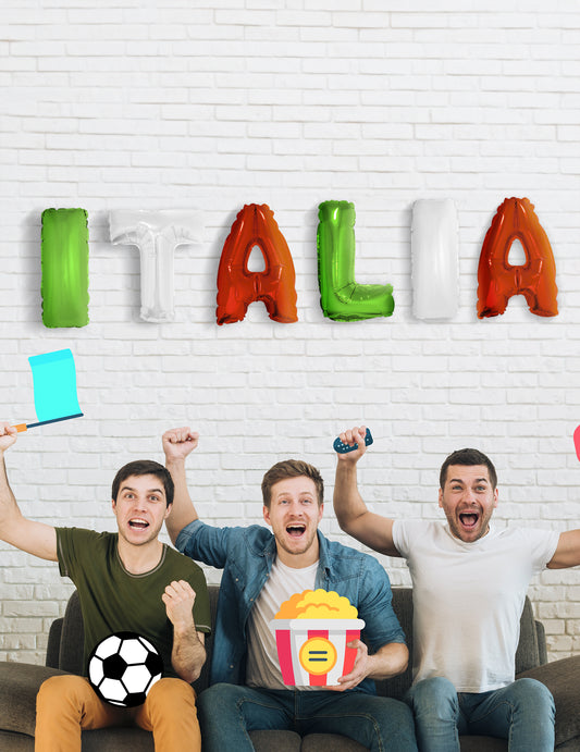 Mise en situation du set de ballons Italie