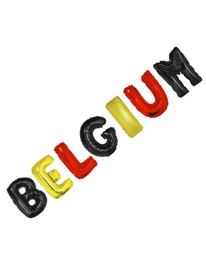 Hliníkové balónky v černé, žluté a červené barvě Belgium 40 cm 