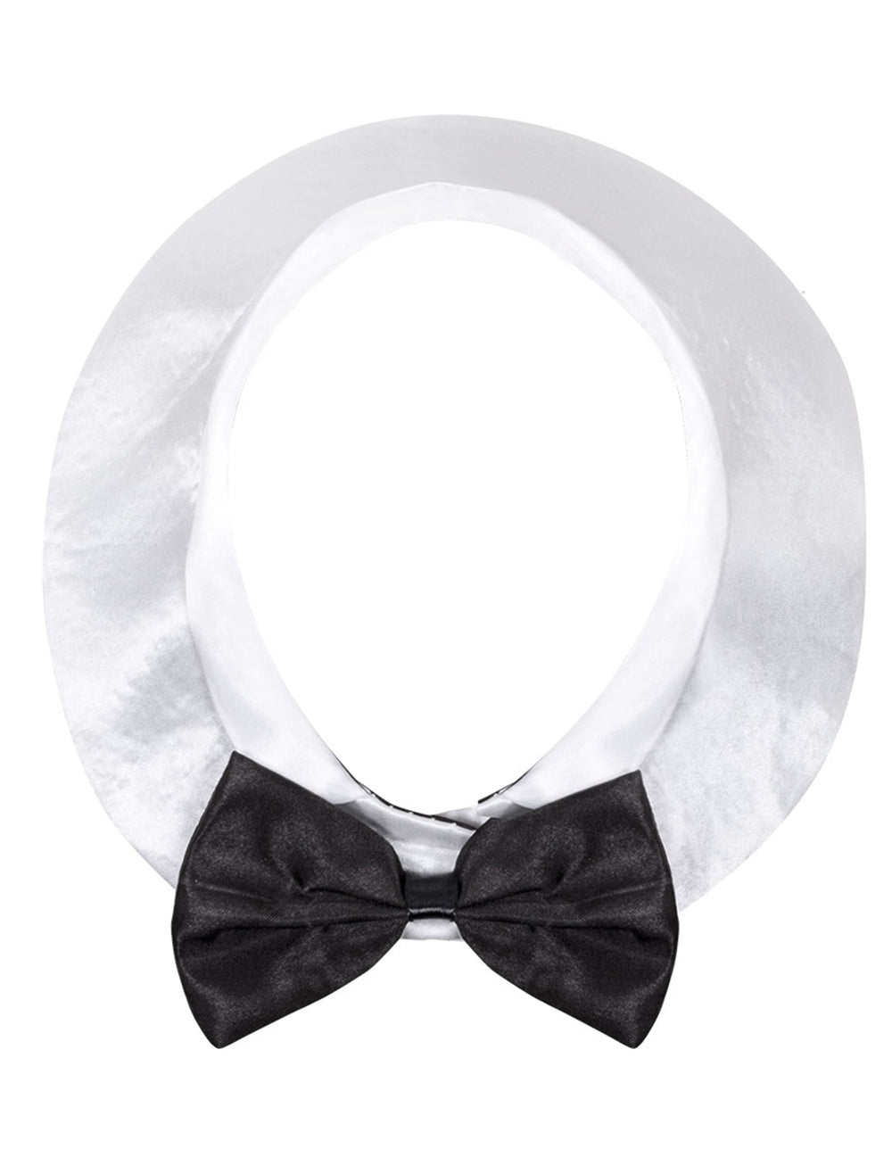 Col blanc avec nœud papillon noir du set lapin sexy pour adulte