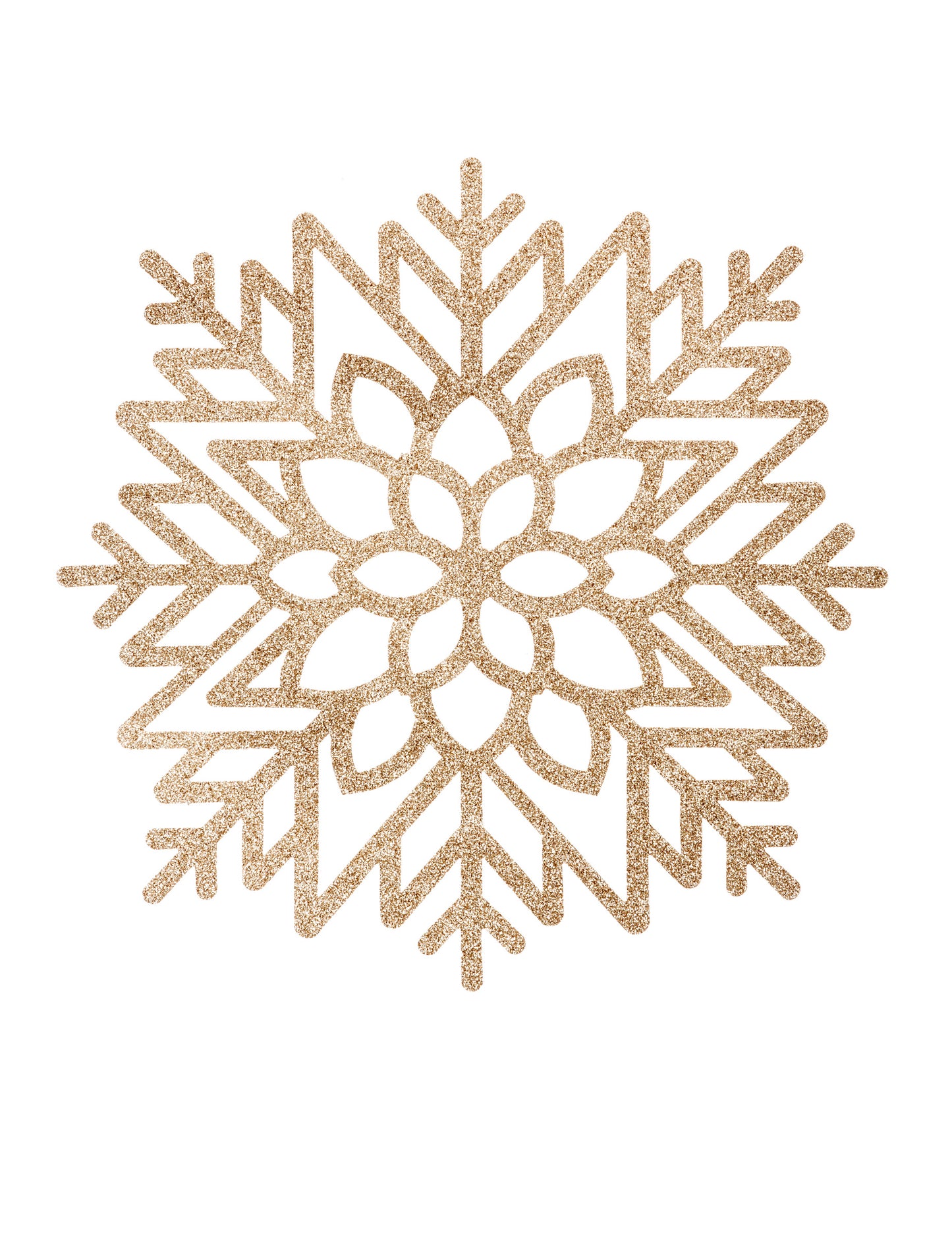 Prostírání zlaté vločky 42 cm v třpytivém PVC