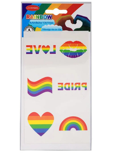 Gay Pride-Klebetattoos Regenbogen 6 Stück bunt
