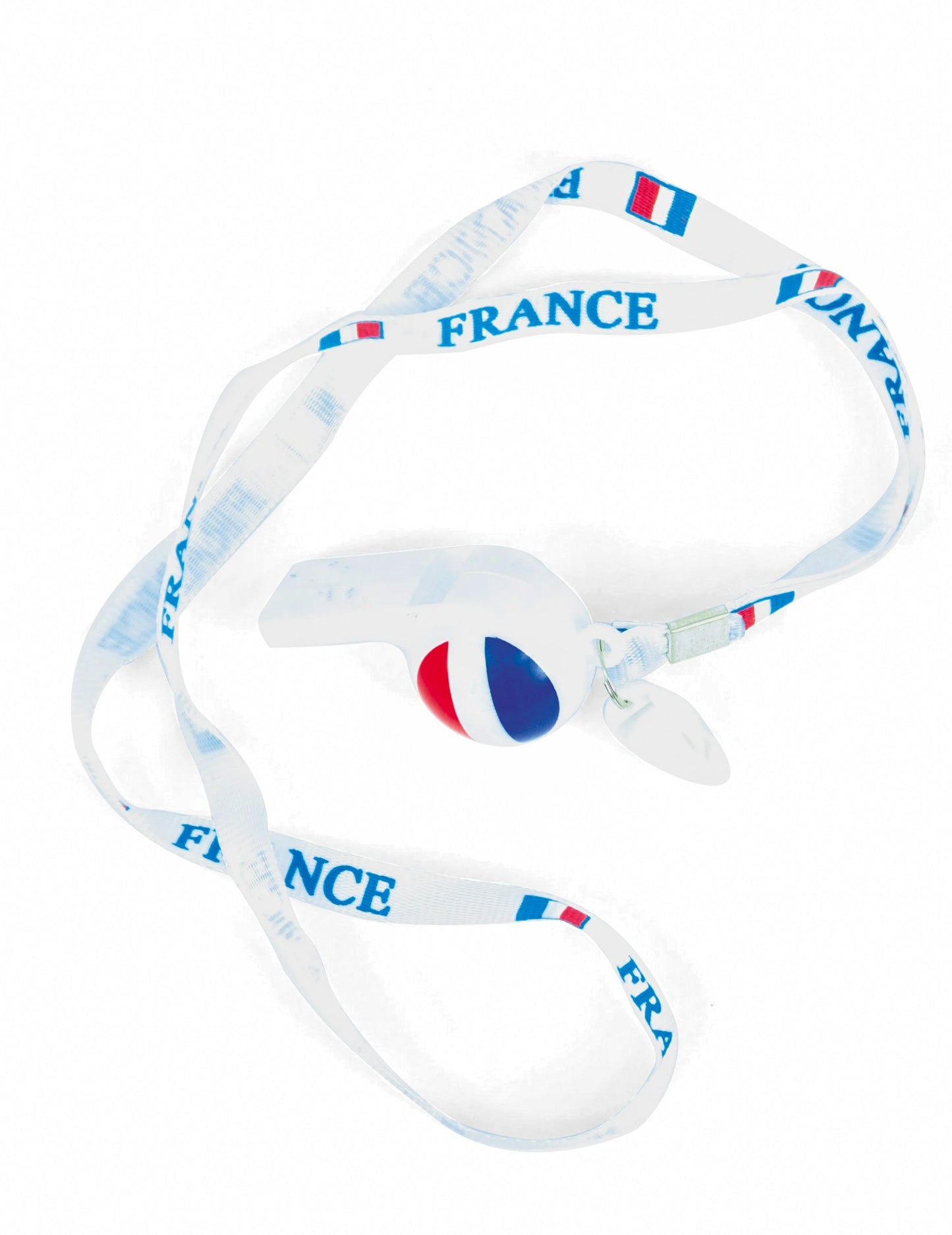 Píšťalka a nákrčník pro fanoušky Francie