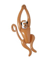 Singe gonflable pour fête marron et blanc