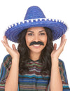 Dospělé modré sombrero s bambulkou