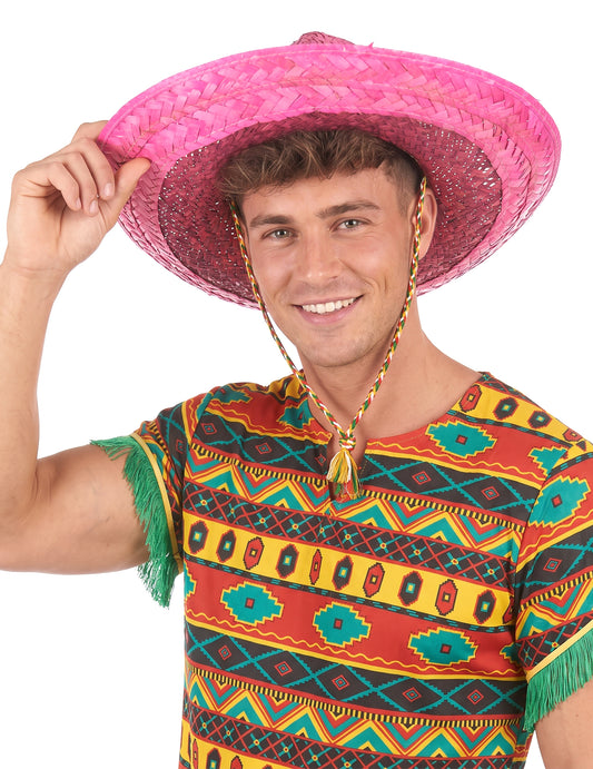 Růžové mexické sombrero pro dospělé