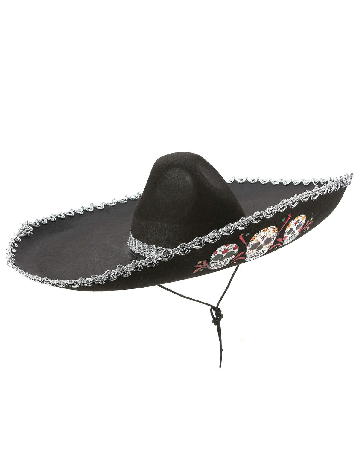 Boční pohled na sombrero Día de los Muertos