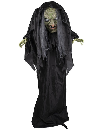 Hunchbacked Witch - animovaná, zvuk, jasná 160 cm