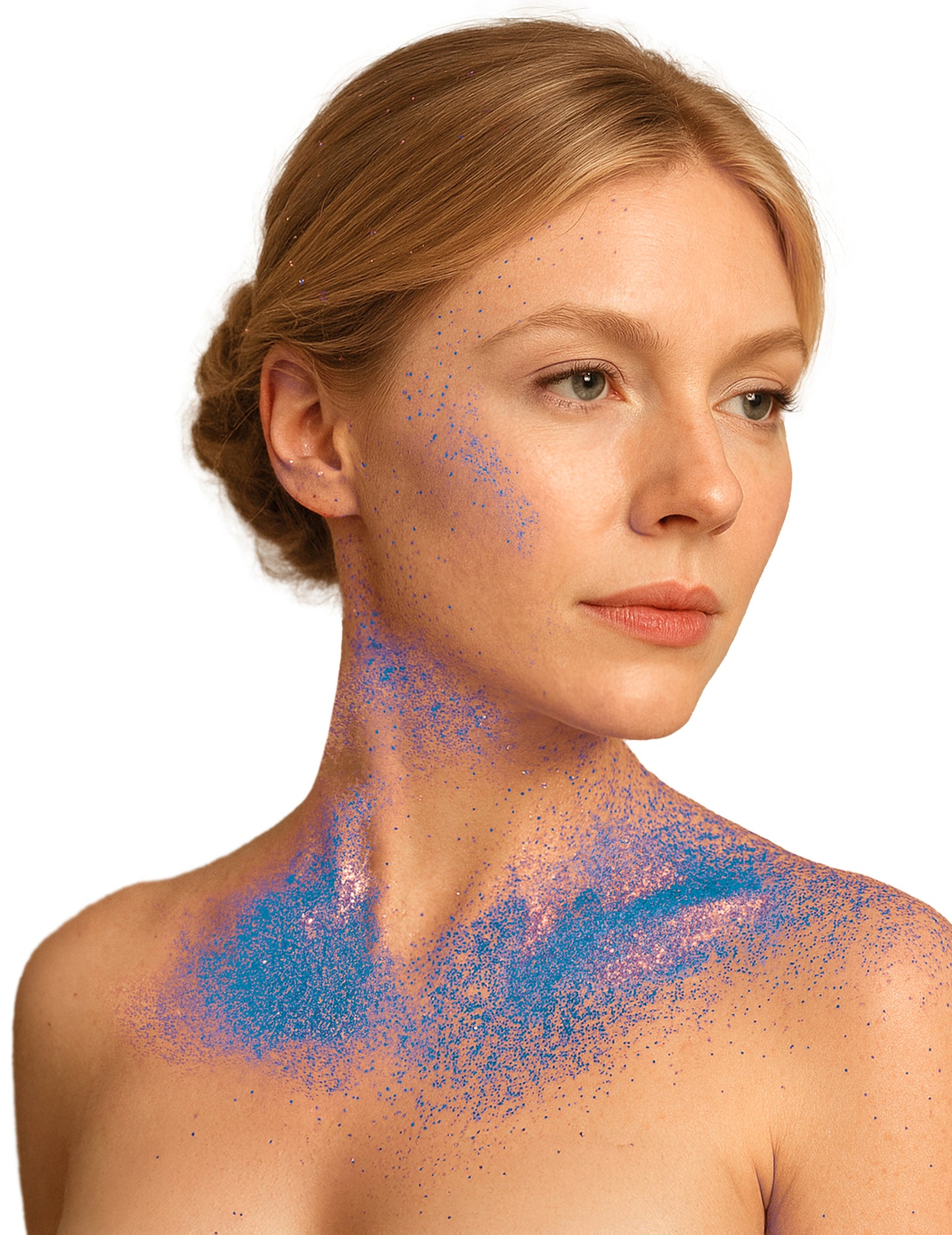 Blaues Körperglitzerspray 75 ml