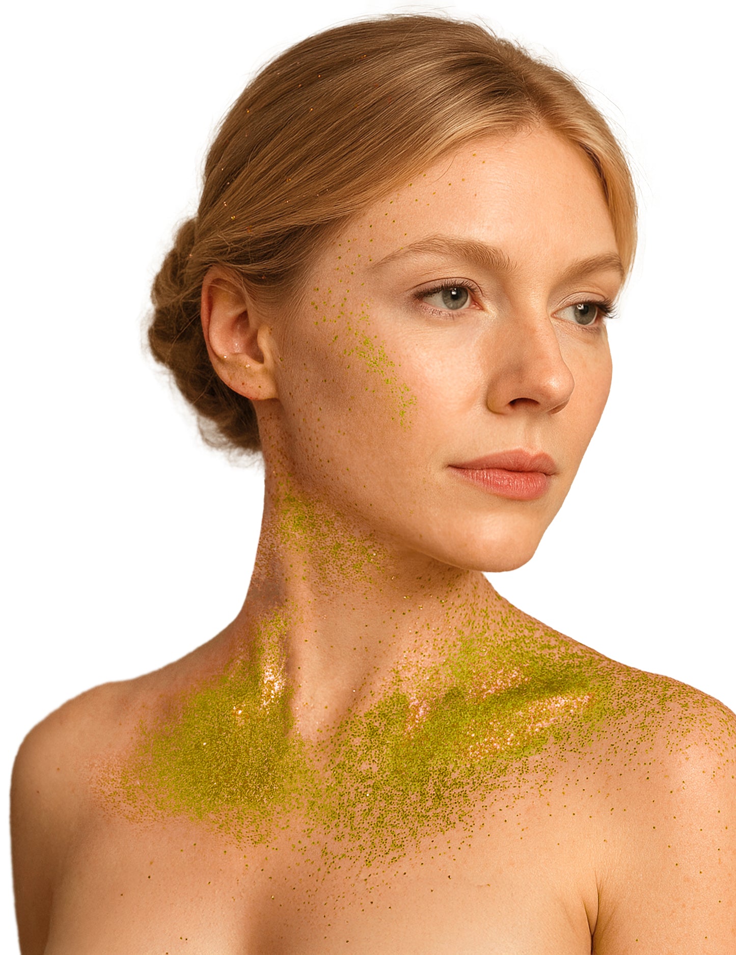 Gelbes Körperglitzerspray 75 ml