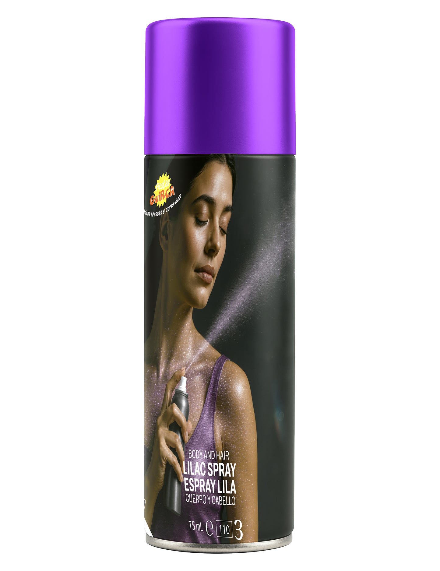 Tělový sprej s fialovými třpytkami 75ml