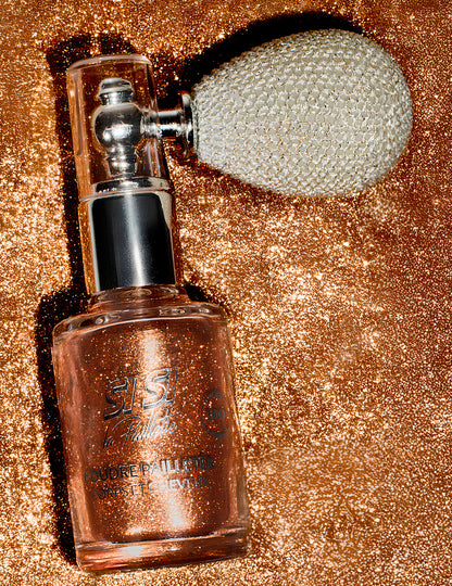 Zlatý třpytivý práškový sprej Si si la paillette 15 ml 