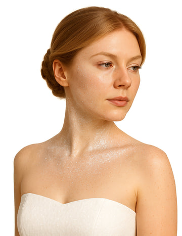 Bílý třpytivý tělový sprej 75ml