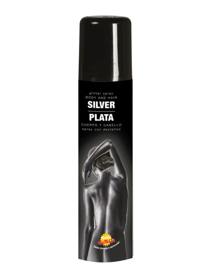 Schwarzes Glitzerspray 75 ml