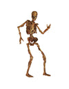 Décoration squelette articulé en décomposition pour Halloween marron