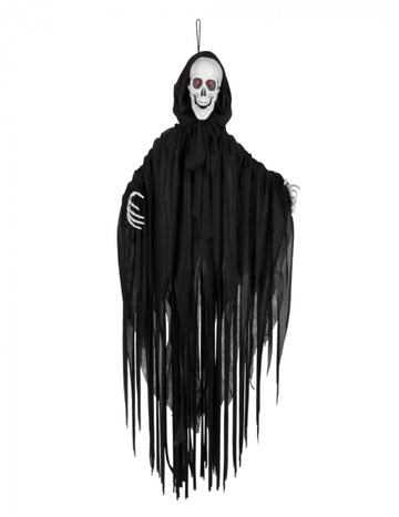 Světelná, zvukem nabitá, animovaná halloweenská kostra z 90. let cm