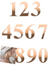 Sticker chiffre pour décoration rose gold