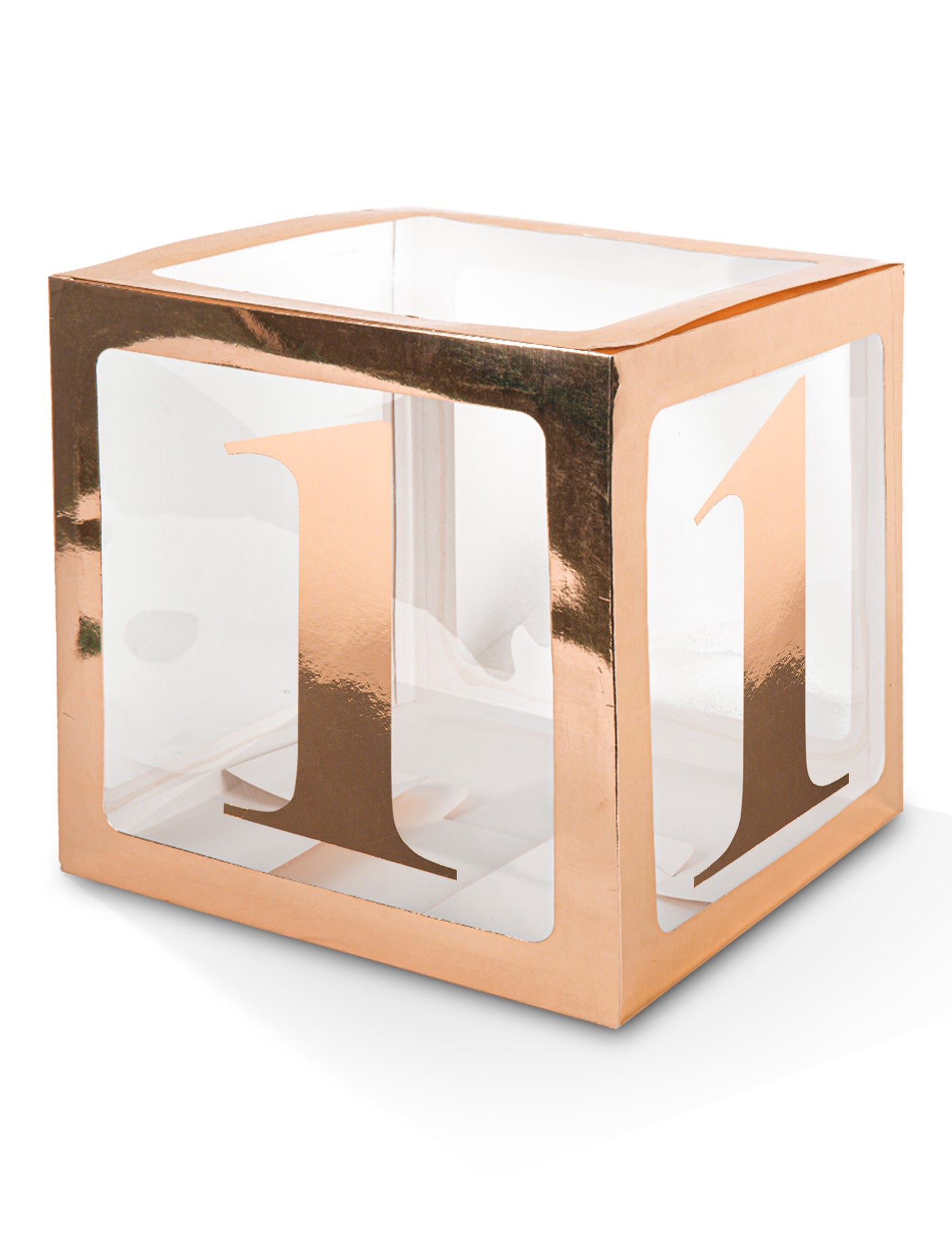 Nálepka číslo růžové zlato 15 cm na ozdobu