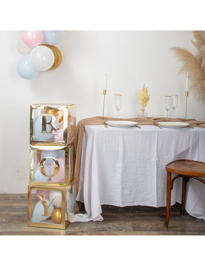 Nálepky se zlatými písmeny chlapce 15 cm pro miminko