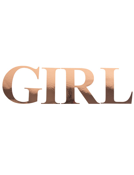 Samolepky dívčí písmena růžové zlato 15 cm pro miminko