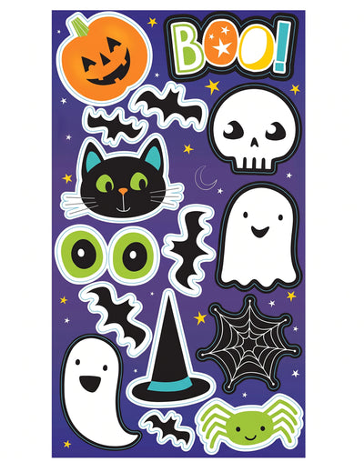 Samolepky na okno s halloweenskými přáteli