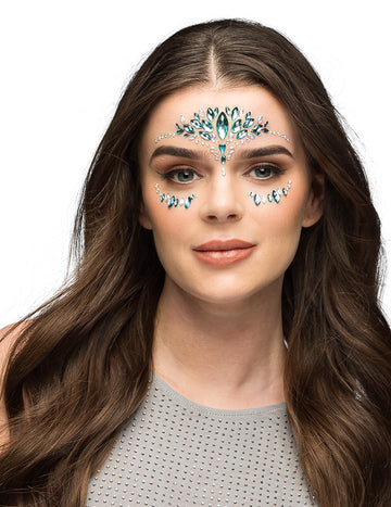 Strass adhésifs bleu turquoise adulte
