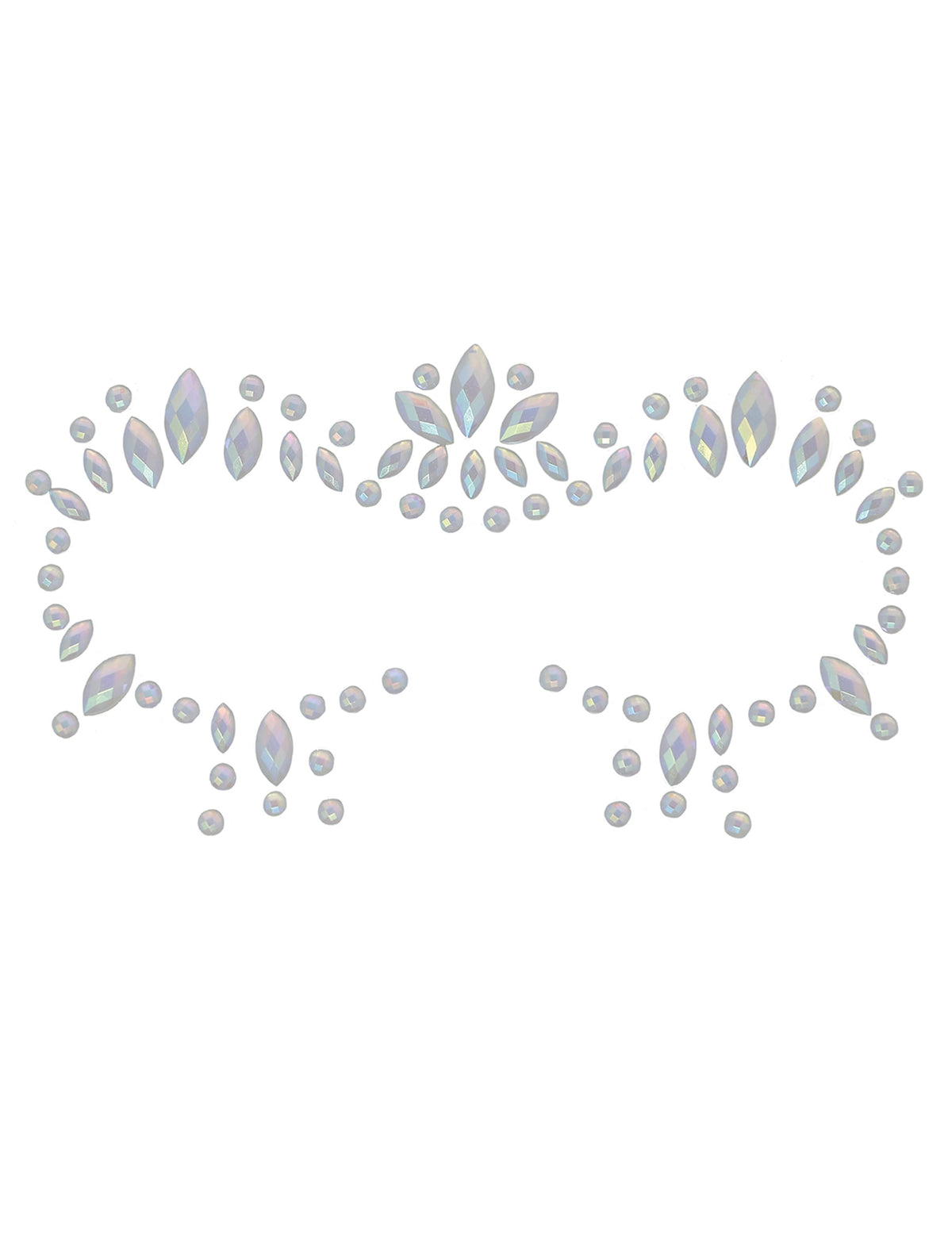 Détail du motif des strass adhésifs phosphorescents