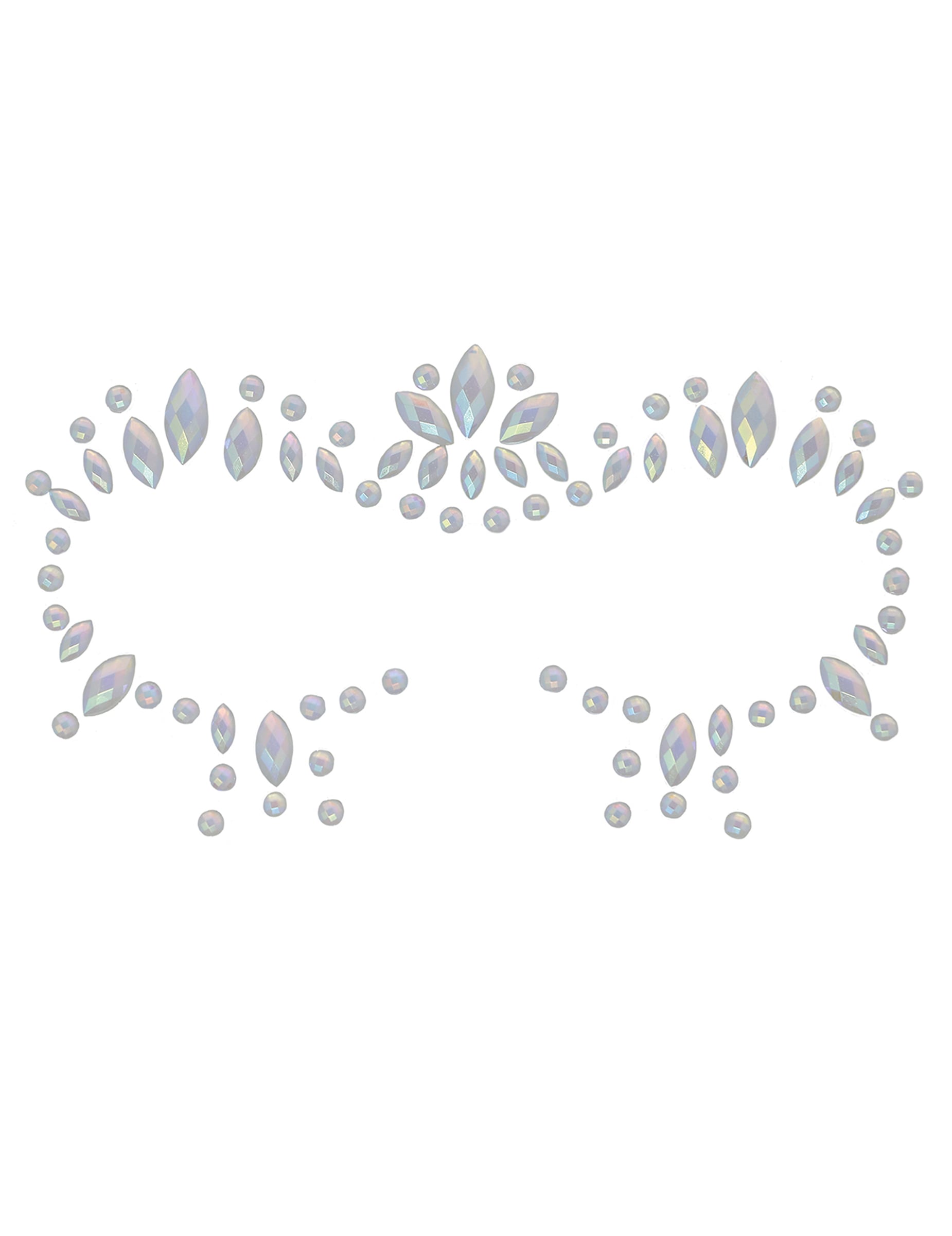 Détail du motif des strass adhésifs phosphorescents