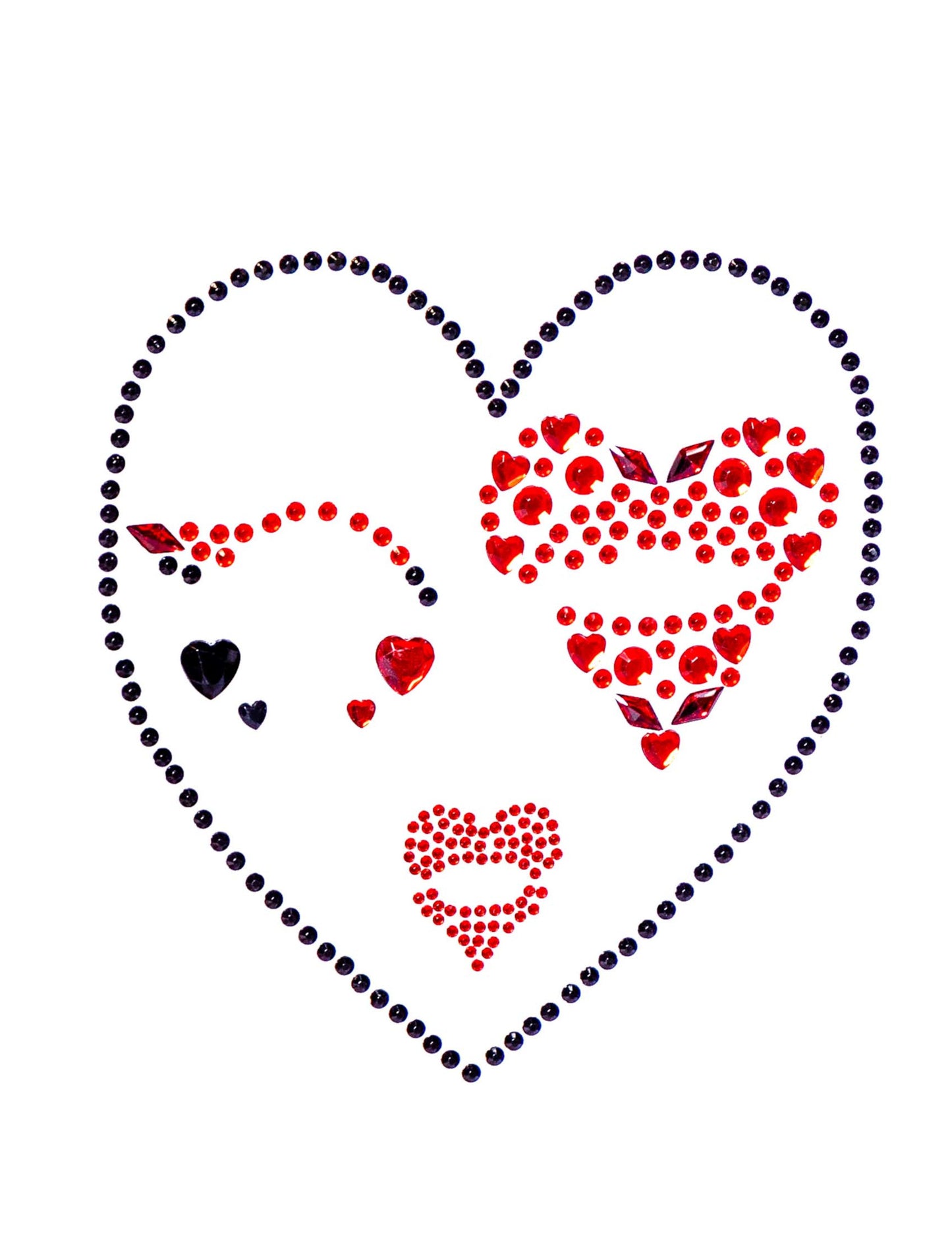 Samolepicí kamínky Queen of Hearts na obličej a tělo