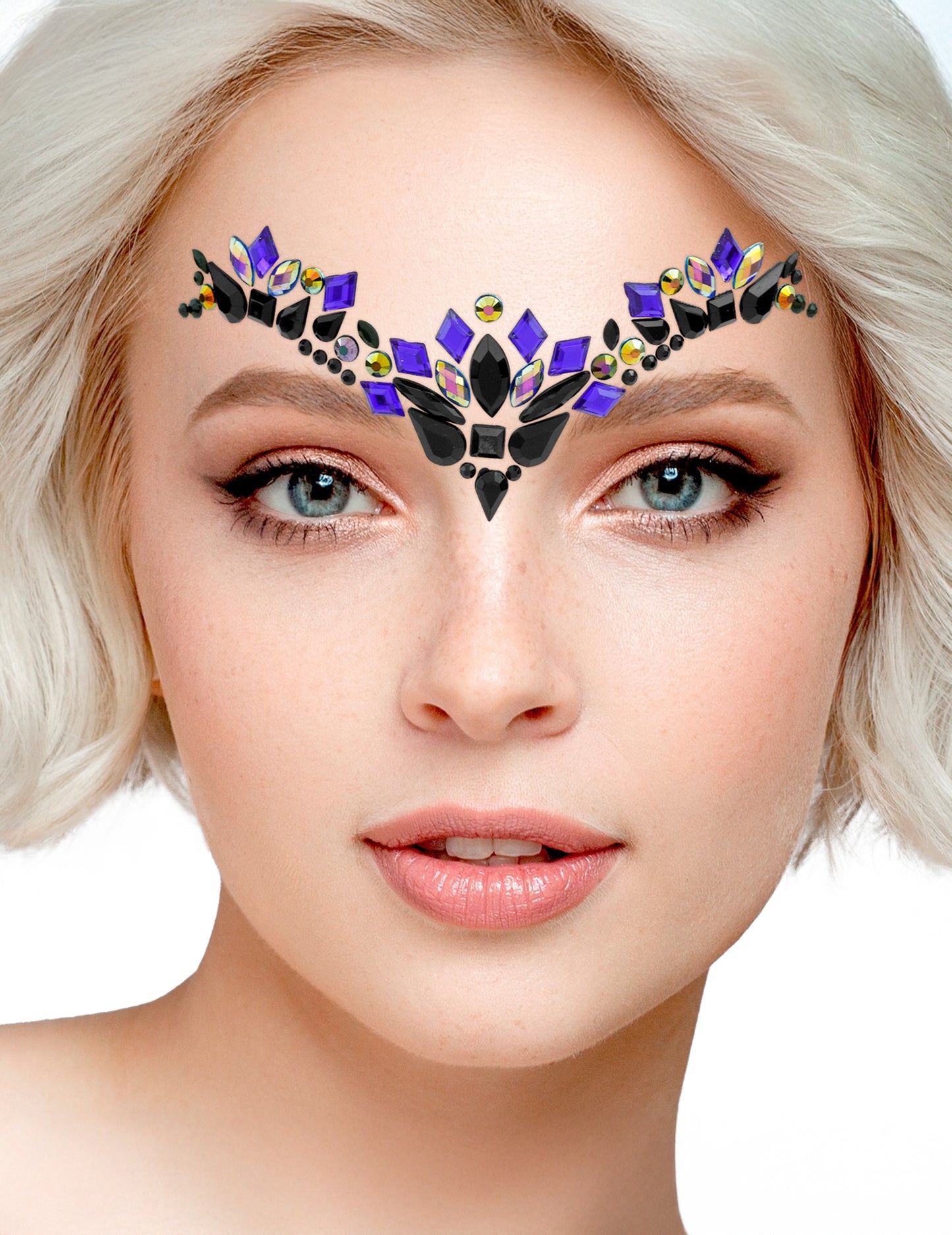 Strass adhésifs reine maléfique pour femme noir et violet