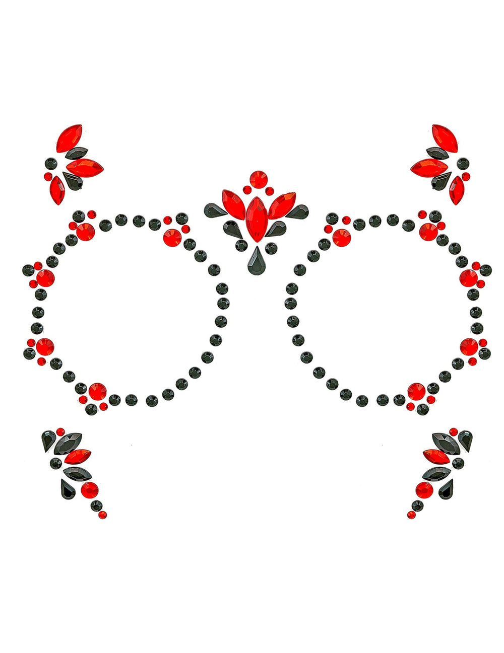 Détail des motifs des strass adhésifs squelette