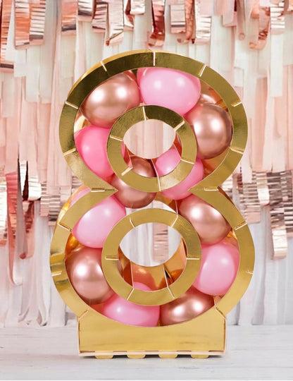 Struktura zlatého čísla pro balónky 64 cm lepenka