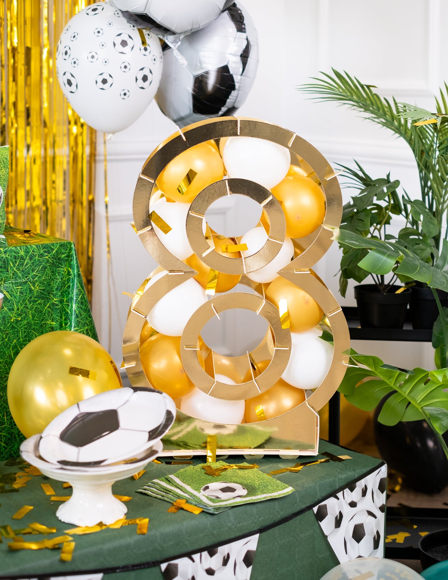 Struktura zlatého čísla pro balónky 64 cm lepenka