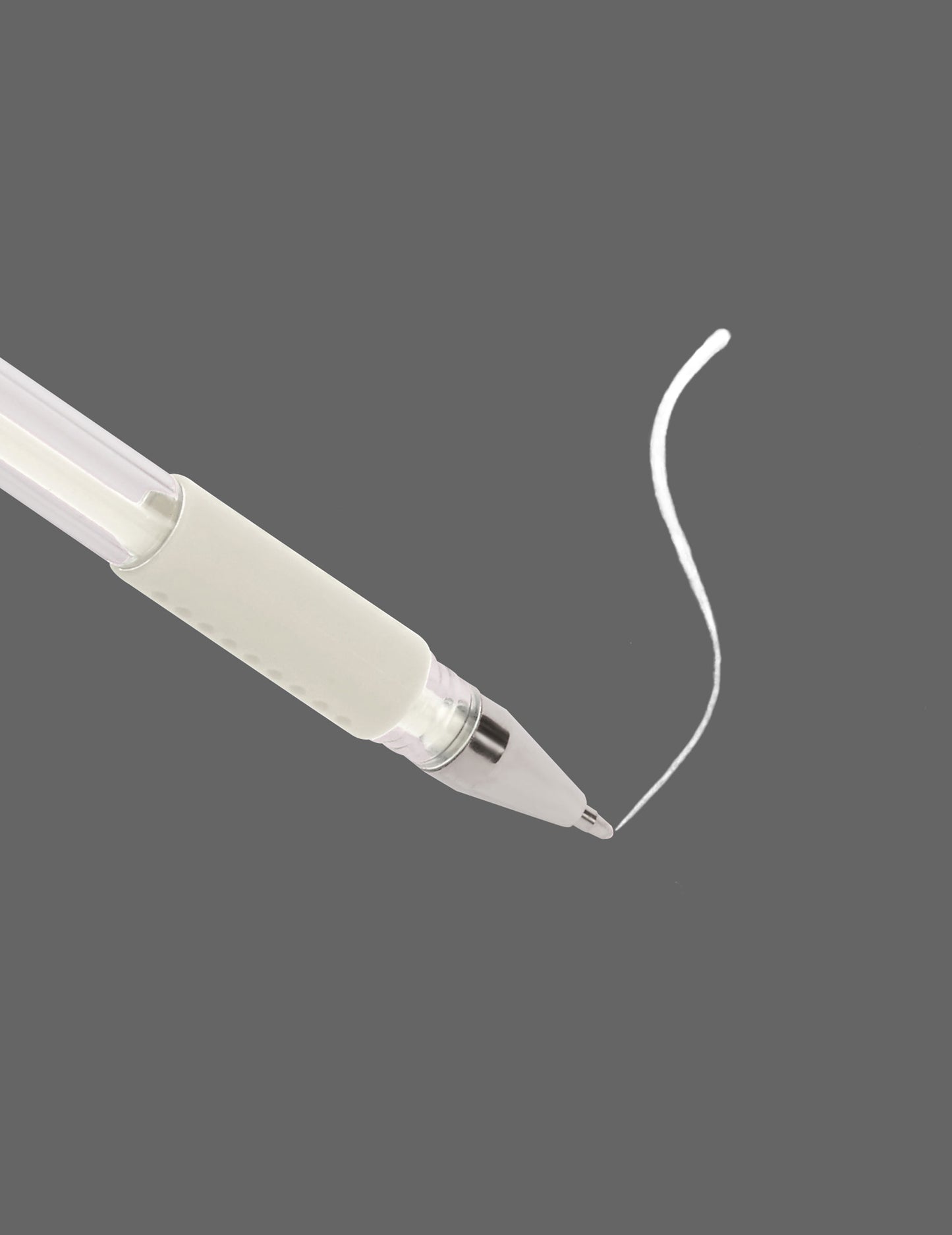 Bílý gelový pero s neprůhledným inkoustem 