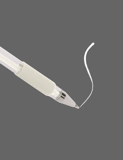 Bílý gelový pero s neprůhledným inkoustem 