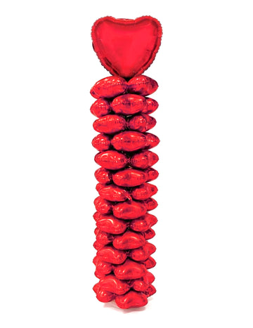 Sada hliníkových balónkových sloupků na Valentýna 160 cm