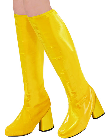 Žluté retro návleky na boty z 60. let